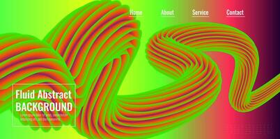 coloré abstrait fluide Contexte atterrissage page conception vecteur