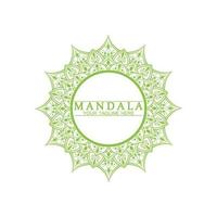 cercle motif pétale fleur mandala vecteur logo modèle illustration. modèle coloré pour retraite spirituelle ou studio de yoga, cartes de visite ornementales, luxe vintage, décoration ornementale