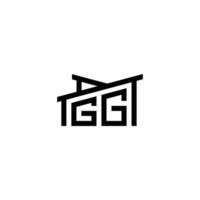 gg initiale lettre dans réel biens logo concept vecteur