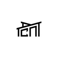 cn initiale lettre dans réel biens logo concept vecteur