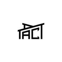 ac initiale lettre dans réel biens logo concept vecteur