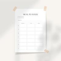 modèle de planificateur, éléments vectoriels pour calendriers et organisateurs, pages de journal avec suivi des habitudes, planificateur hebdomadaire, objectifs annuels, tâches quotidiennes vecteur