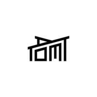 om initiale lettre dans réel biens logo concept vecteur