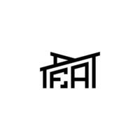 FA initiale lettre dans réel biens logo concept vecteur
