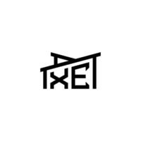 xe initiale lettre dans réel biens logo concept vecteur