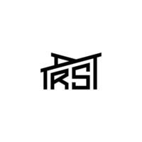 rs initiale lettre dans réel biens logo concept vecteur