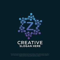 lien logo conception avec lettre Créatif concept prime vecteur
