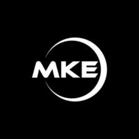 mke lettre logo conception, inspiration pour une unique identité. moderne élégance et Créatif conception. filigrane votre Succès avec le frappant cette logo. vecteur