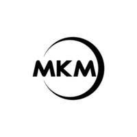 mkm lettre logo conception, inspiration pour une unique identité. moderne élégance et Créatif conception. filigrane votre Succès avec le frappant cette logo. vecteur