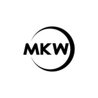 mkw lettre logo conception, inspiration pour une unique identité. moderne élégance et Créatif conception. filigrane votre Succès avec le frappant cette logo. vecteur