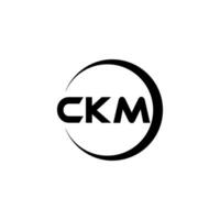 ckm lettre logo conception, inspiration pour une unique identité. moderne élégance et Créatif conception. filigrane votre Succès avec le frappant cette logo. vecteur