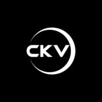 ckv lettre logo conception, inspiration pour une unique identité. moderne élégance et Créatif conception. filigrane votre Succès avec le frappant cette logo. vecteur