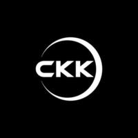 ckk lettre logo conception, inspiration pour une unique identité. moderne élégance et Créatif conception. filigrane votre Succès avec le frappant cette logo. vecteur