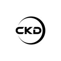 ckd lettre logo conception, inspiration pour une unique identité. moderne élégance et Créatif conception. filigrane votre Succès avec le frappant cette logo. vecteur