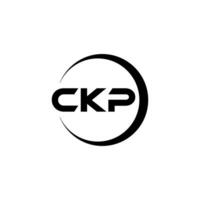 ckp lettre logo conception, inspiration pour une unique identité. moderne élégance et Créatif conception. filigrane votre Succès avec le frappant cette logo. vecteur