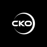 cko lettre logo conception, inspiration pour une unique identité. moderne élégance et Créatif conception. filigrane votre Succès avec le frappant cette logo. vecteur