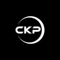 ckp lettre logo conception, inspiration pour une unique identité. moderne élégance et Créatif conception. filigrane votre Succès avec le frappant cette logo. vecteur