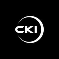 cki lettre logo conception, inspiration pour une unique identité. moderne élégance et Créatif conception. filigrane votre Succès avec le frappant cette logo. vecteur