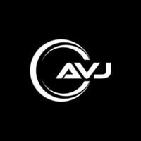 avj lettre logo conception, inspiration pour une unique identité. moderne élégance et Créatif conception. filigrane votre Succès avec le frappant cette logo. vecteur