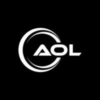 aol lettre logo conception, inspiration pour une unique identité. moderne élégance et Créatif conception. filigrane votre Succès avec le frappant cette logo. vecteur