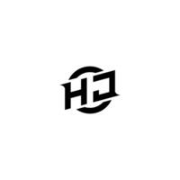 hj prime esport logo conception initiales vecteur