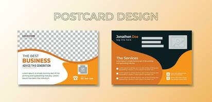 Créatif et professionnel gratuit carte postale conception modèle, entreprise carte postale vecteur. vecteur
