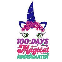 100 journées t chemise, 100 journées magique Jardin d'enfants vecteur