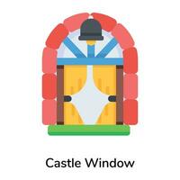 branché Château fenêtre vecteur