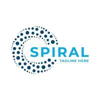 spirale points logo conception moderne concept vecteur