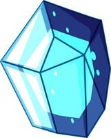 cristal bleu avec éclat isolé vecteur