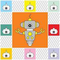 illustration vectorielle de robot logo - future technologie - intelligence artificielle - le mieux pour votre mascotte d'entreprise vecteur