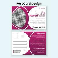 vecteur entreprise carte postale conception modèle pour affaires agence