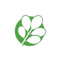 moringa logo vecteur modèle symbole la nature