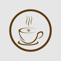 café tasse logo vecteur icône illustration conception