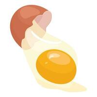 raffermir les ovules repas icône dessin animé vecteur. cassé Oeuf vecteur