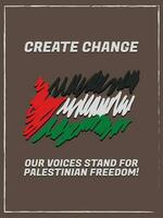 affiche conception modèle à propos soutien pour Palestine liberté vecteur