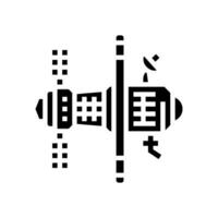 habitat espace exploration glyphe icône vecteur illustration