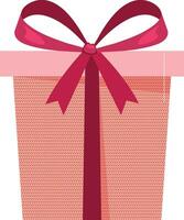 cadeau boîte disproportionné la perspective jouet style, si boîte cadeau avec ruban rose surprise cadeau boîte, rouge cadeau boîte avec pastel ruban arc, cadeau boîte dessin animé décoration icône vecteur