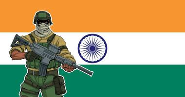Indien soldat Contexte vecteur