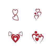 l'amour cœur vecteur icône et symbole modèle illustration