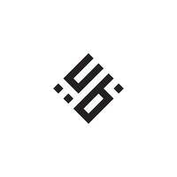bu géométrique logo initiale concept avec haute qualité logo conception vecteur
