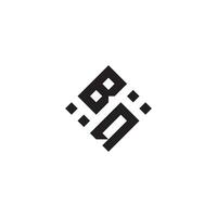 qb géométrique logo initiale concept avec haute qualité logo conception vecteur