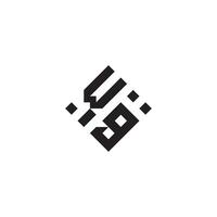 gw géométrique logo initiale concept avec haute qualité logo conception vecteur