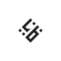 bl géométrique logo initiale concept avec haute qualité logo conception vecteur