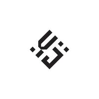 jv géométrique logo initiale concept avec haute qualité logo conception vecteur