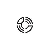 nq cercle ligne logo initiale concept avec haute qualité logo conception vecteur