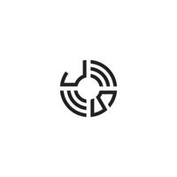 sj cercle ligne logo initiale concept avec haute qualité logo conception vecteur