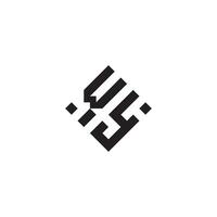 oui géométrique logo initiale concept avec haute qualité logo conception vecteur