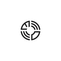 oe cercle ligne logo initiale concept avec haute qualité logo conception vecteur