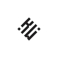 semaine géométrique logo initiale concept avec haute qualité logo conception vecteur